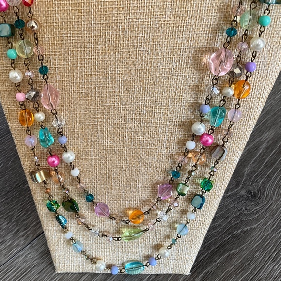 Bohemian “ Rachel “ Magnetic Adjustable Beaded Necklace R2B - Picture 2 of 3